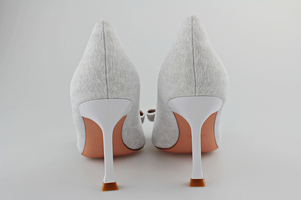 Błyszczące szpilki z koralikami m.266 srebrny