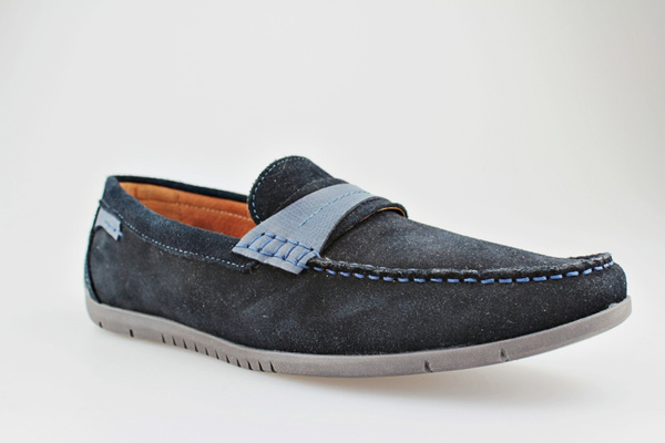 mokasyny męskie Krisbut 5494A-7 granatowe