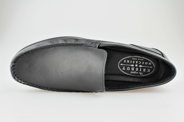 mokasyny męskie Krisbut 55263A czarny