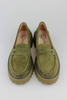 Lekkie mokasyny DP4586 zielony zamsz