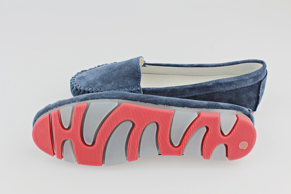 Miękkie i elastyczne mokasyny DP2037 granatowe