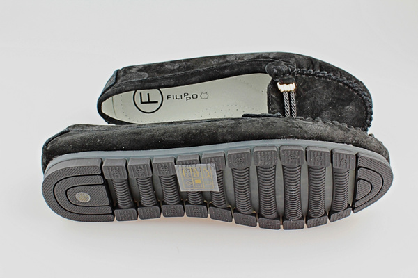 Miękkie i elastyczne mokasyny DP4548 czarny