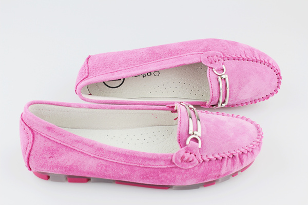Miękkie i elastyczne mokasyny DP1202 fuksja