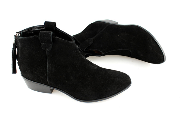 Sztyblety kowbojki Vanessa 1431 czarny zamsz