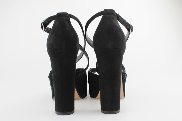 platformy Kotyl 2593 czarny zamsz